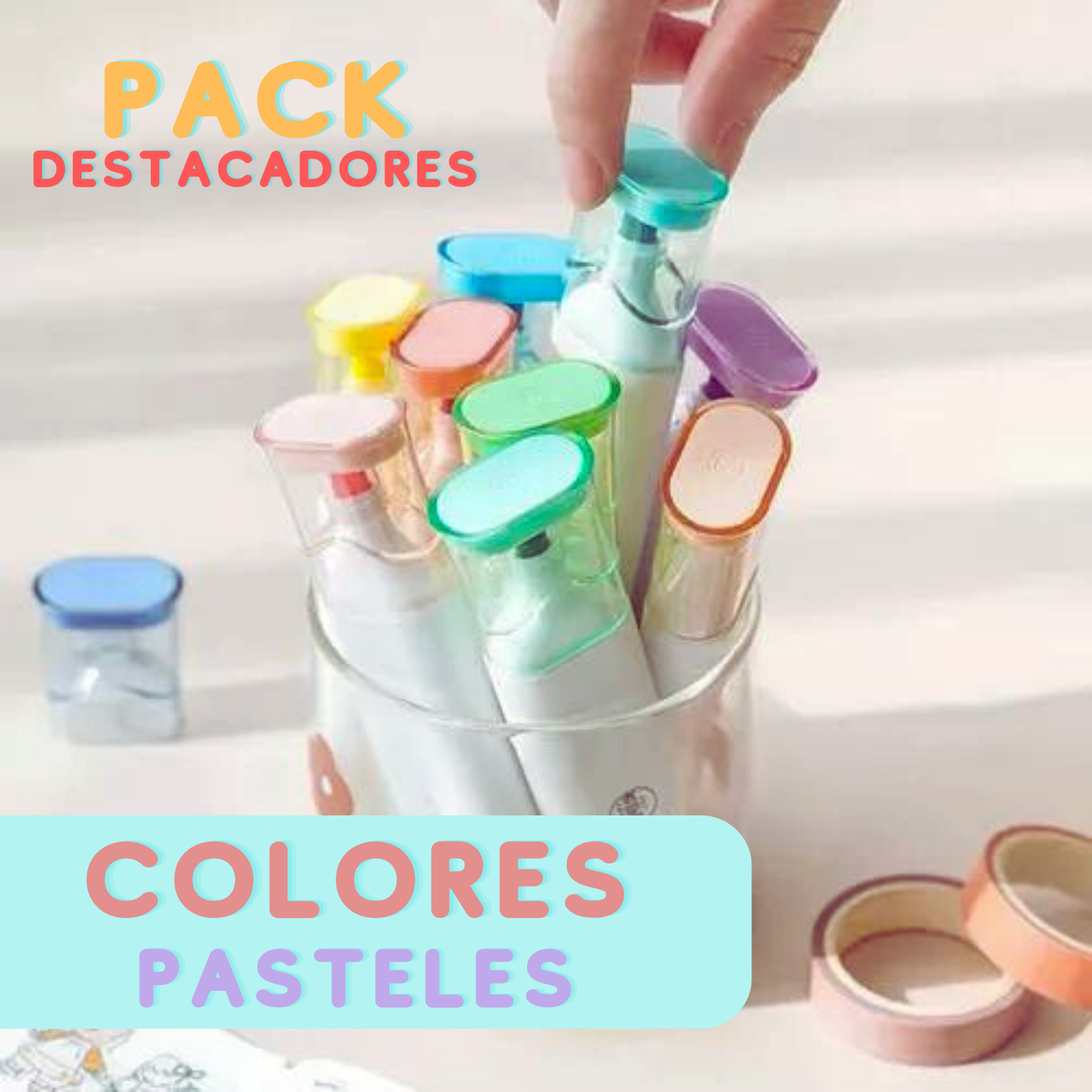 Pack De 6 Destacadores Resaltadores Pastel