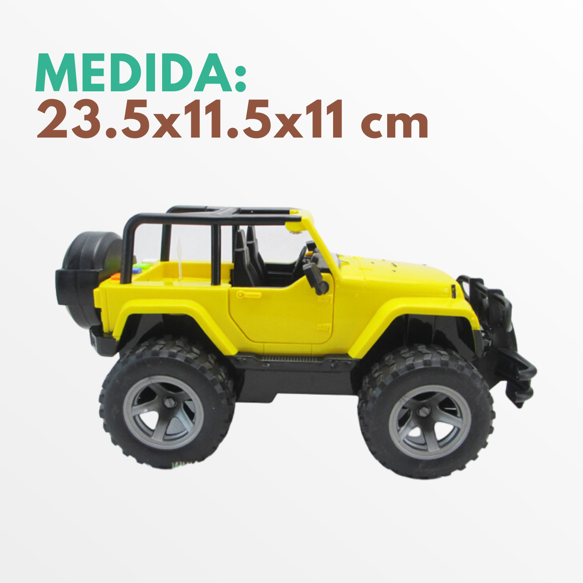 Jeep Juguete A Fricción Con Luces Y Sonido Escala 1:16