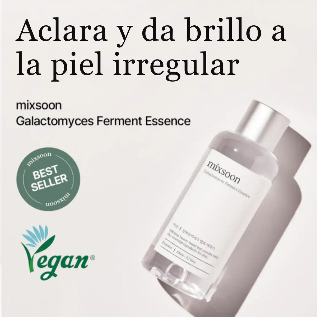 Esencia de fermento de Galactomyces Mixsoon, producto coreano para cuidado de la piel en envase de 100ml.