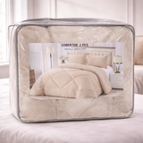 Cobertor beige suave y fundas premium de Enigma Store, ideal para decorar y proteger sofás y sillas.
