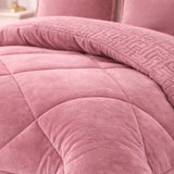 Cobertor rosa de lujo y fundas premium de Enigma Store, suave y cálido para la cama o sofá.