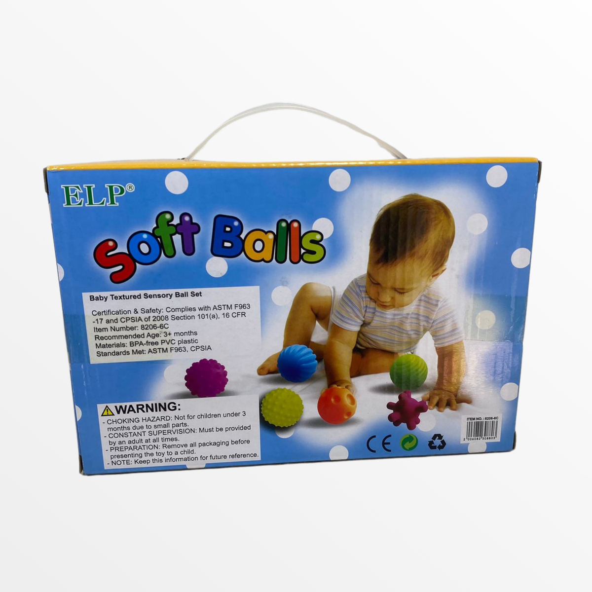 Soft Balls 6 Pelotas Sensoriales Texturizadas Para Bebes