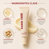 Crema para ojos K-SECRET SEOUL 1988 con retina liposome 4% y fermentado de frijol, en envase de skincare coreano.