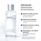 Esencia de fermento de galactomyces Mixsoon, producto de cuidado facial coreano en botella de 100 ml sobre fondo blanco.