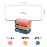 Seis toallas de algodón de 75x35 cm en colores variados, ideales para baño y cocina, marca Enigma Store.