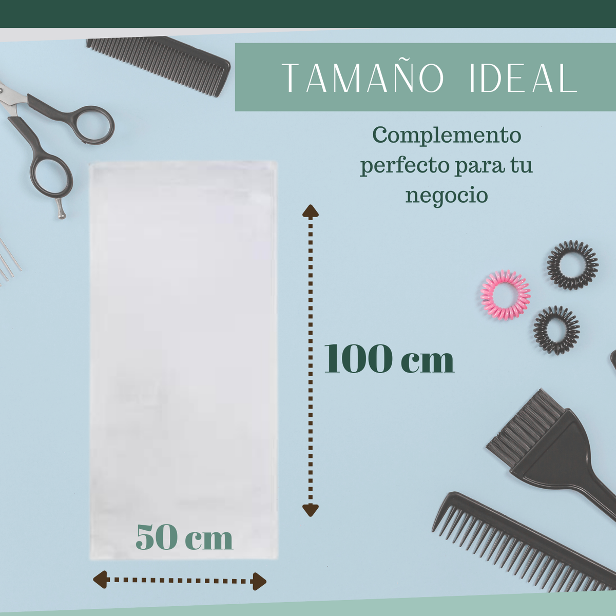 Pack 3 Toalla de Algodón blanca para peluqueria Piso Hotel 50x100 CM