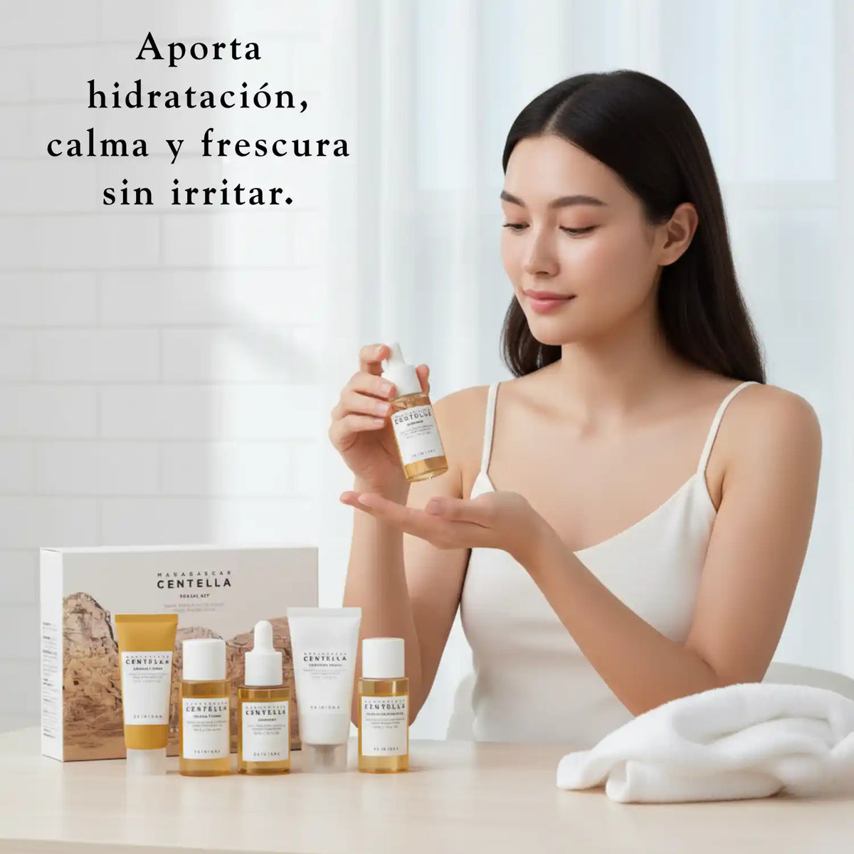 Kit de cuidado de la piel SKIN1004 Madagascar Centella, set de productos coreanos de viaje para rostro y piel.