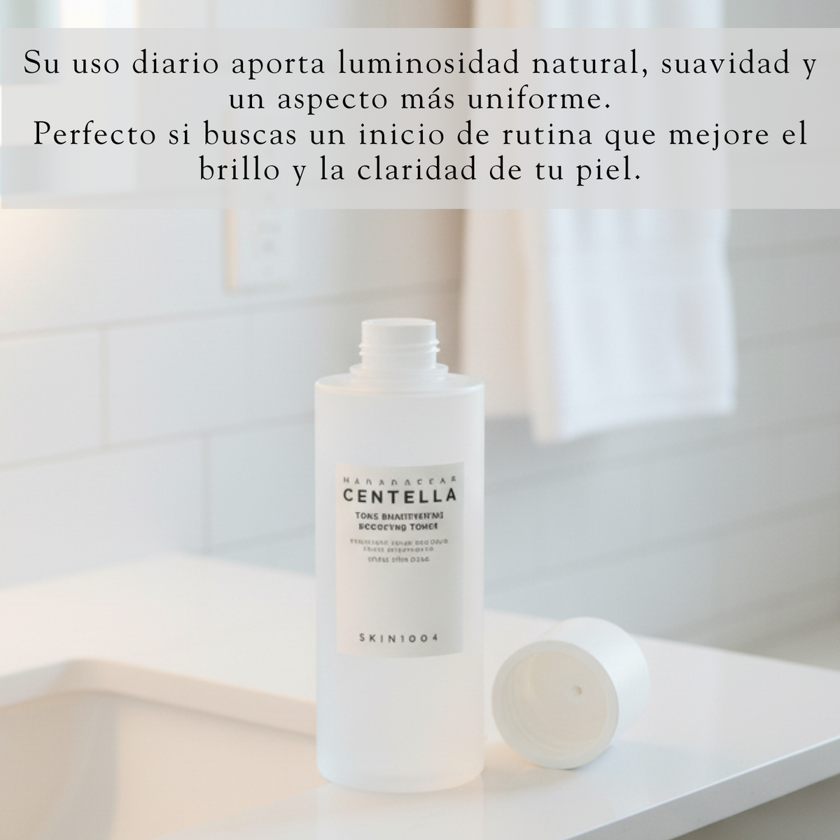 Tónico iluminador SKIN1004 Tone Brightening Boosting Toner de 210ml para cuidado facial, con fórmula coreana.