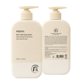 Loción corporal de leche de arroz MIDHA para cuidado de la piel, 500 ml, en envase con fórmula hidratante y suave