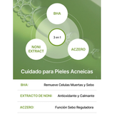 Limpiador facial coreano CELIMAX THE REAL NONI ACNE BUBBLE de 155ml, espuma suave para piel propensa al acné.