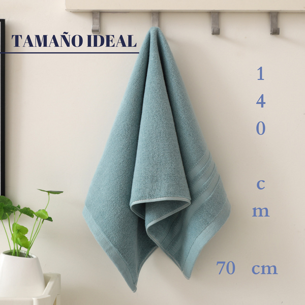 Pack 3 Toallas Baño Hotel 100% Algodón De 70x140 Cm 450gr