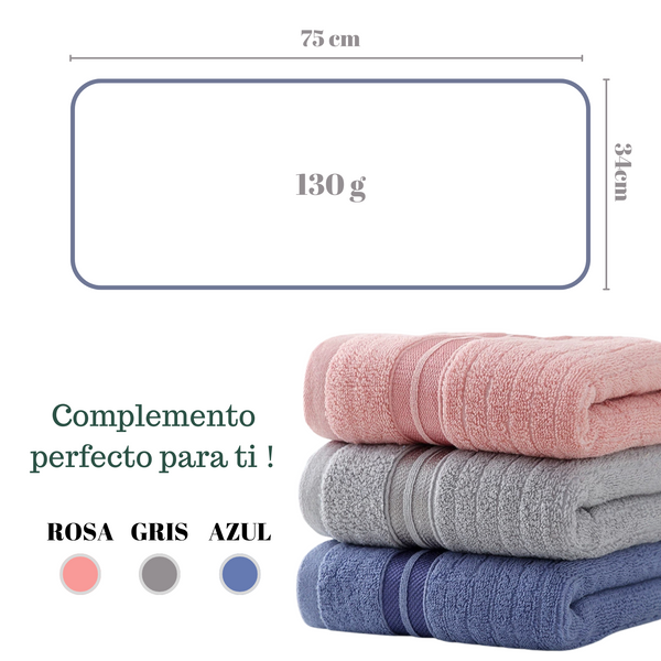 Pack 6 Toallas De Mano Algodon Baño Cocina Hotel Spa 35x75cm