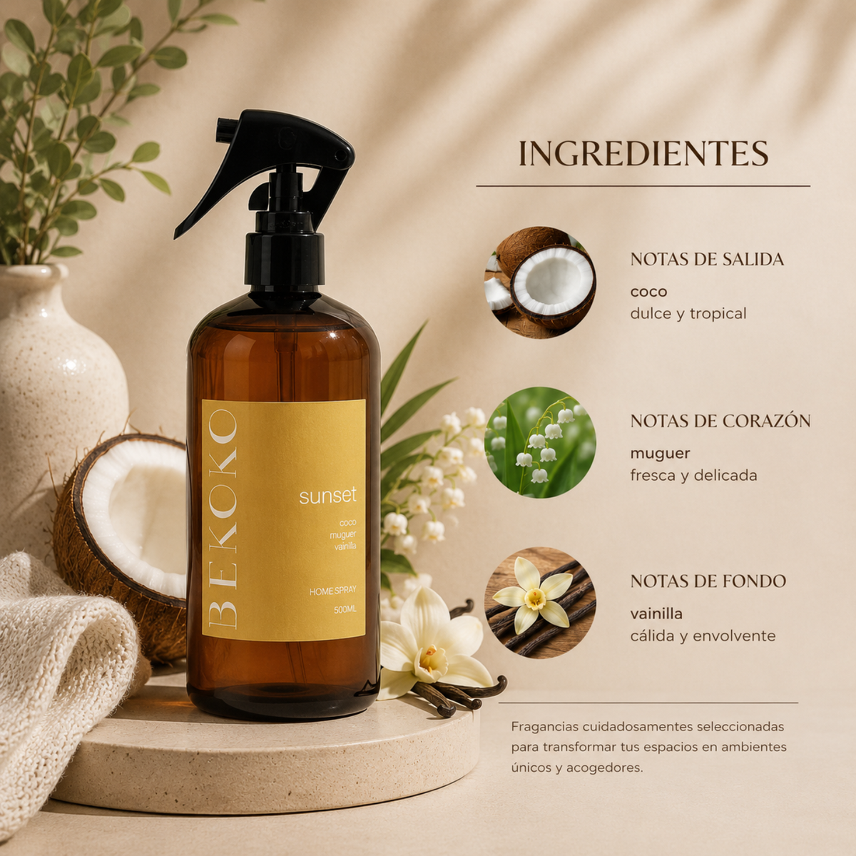 Home Spray Aromatizante Sunset 500ml
