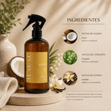 Aromatizante para el hogar BEKOKO Sunset en spray de 500ml con diseño elegante y colorido, ideal para aromatizar ambientes.