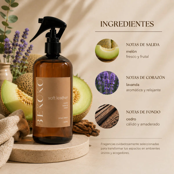 Home Spray Aromatizante Soft Leather 500ml