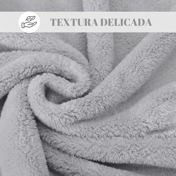 Juego de 2 toallas de baño grandes de microfibra gris, toallas de 90x180 cm con textura suave y absorbente.