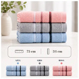 Seis toallas de manos de algodón para cocina y baño, de la marca Enigma Store, en colores blancos y suaves.