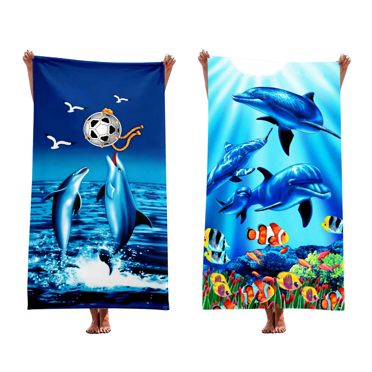 Pack de 2 Toallones De Microfibra Secado Rapido Playa Viaje 90x180 Cm Hombre