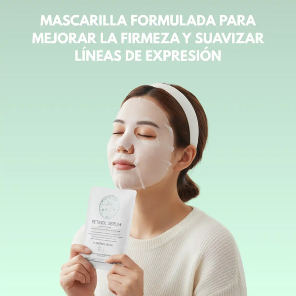 Mascarilla coreana de OOTD con serum de retinol para reafirmar y revitalizar la piel del rostro.