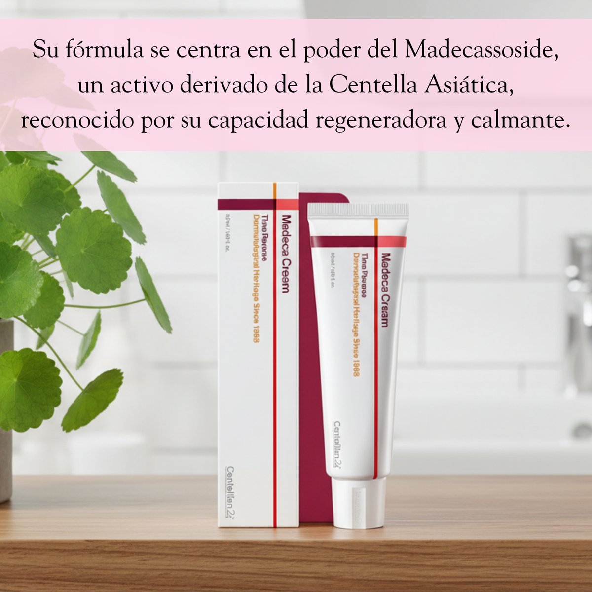 Crema coreana CENTELLIAN 24 The Madeca para cuidado de la piel, frasco de 50 ml con textura cremosa y envase blanco.