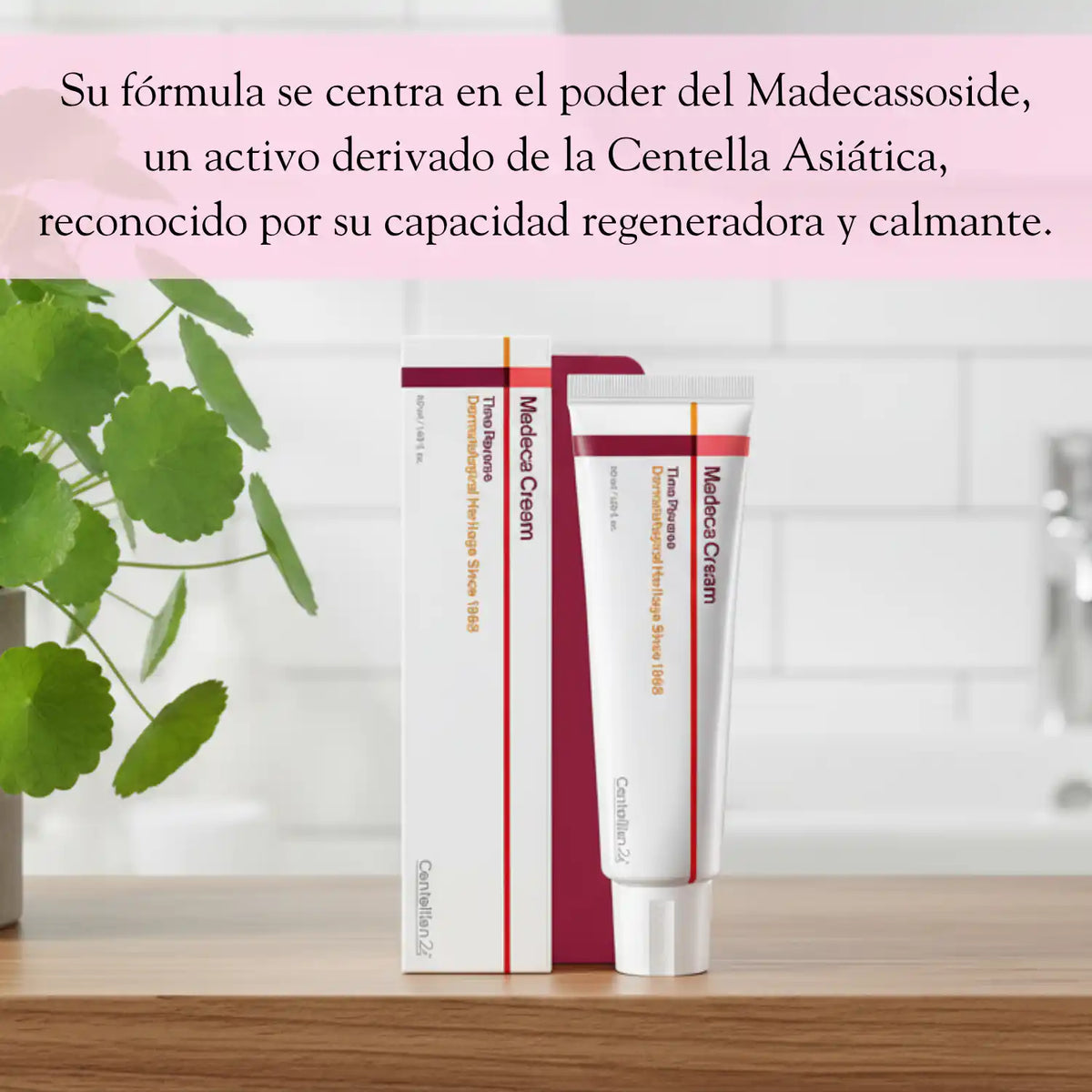 Crema coreana CENTELLIAN 24 The Madeca para cuidado de la piel, frasco de 50 ml con textura cremosa y envase blanco.