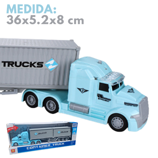 Camion Contenedor Container Truck Con Luz Y Sonido Juguete