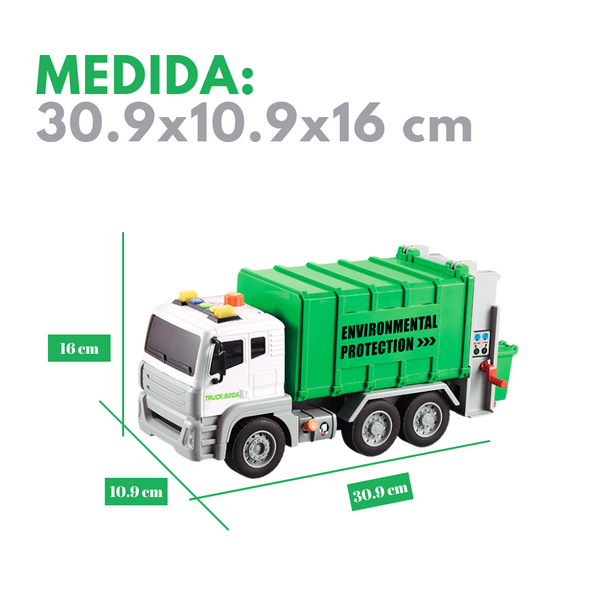 Camion De Basura Recolector Desecho Con Luz Y Sonido