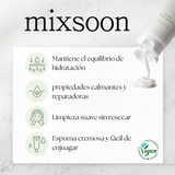 Espuma de limpieza facial de 150ml de Mixsoon con extracto de centella para cuidado de la piel coreano.