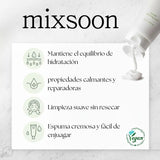 Espuma de limpieza facial de 150ml de Mixsoon con extracto de centella para cuidado de la piel coreano.