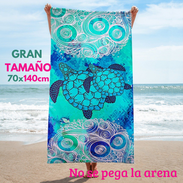 Pack 4 Toallas De Playa De Microfibra Secado Rapido 70x140cm Mujer