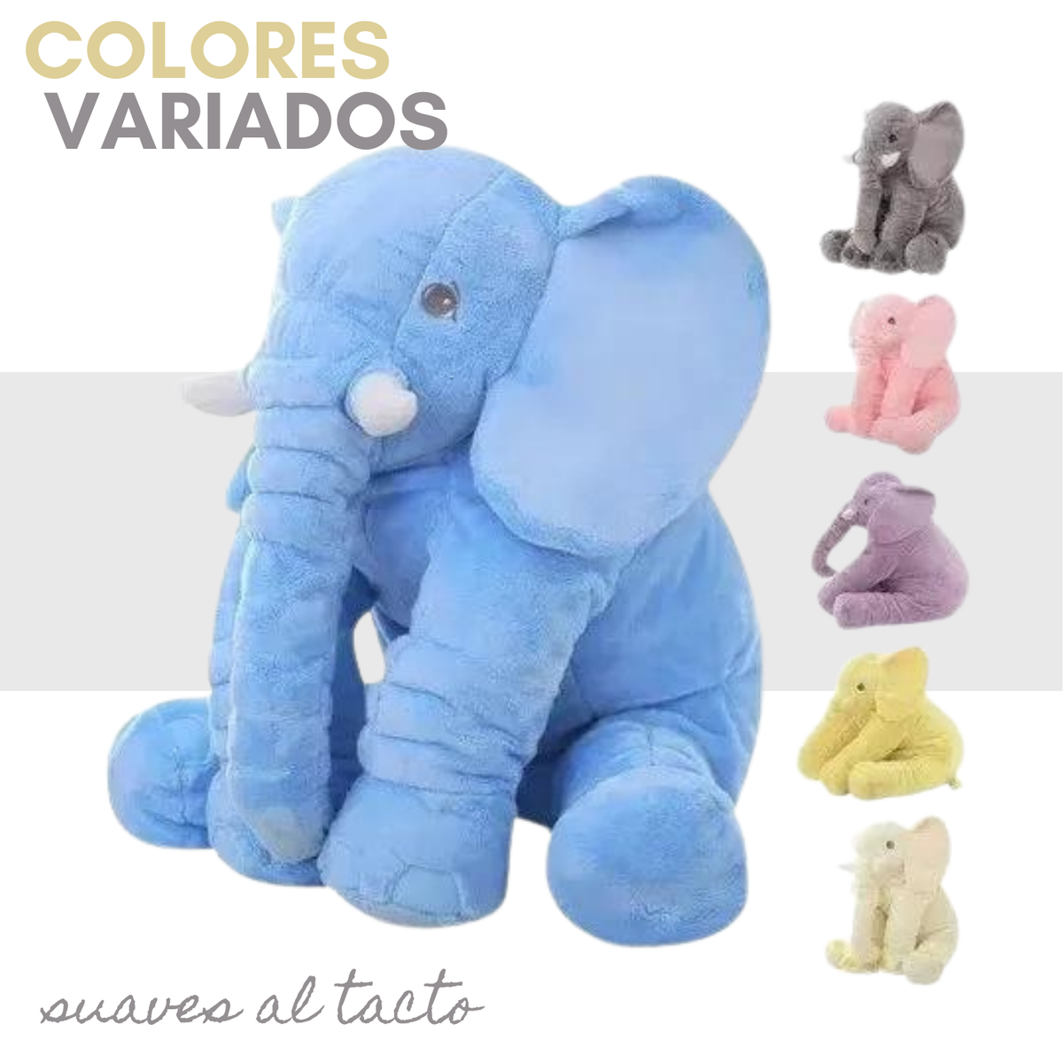 Peluche Almohada De Apego Para Bebe Elefante Gigante Suave