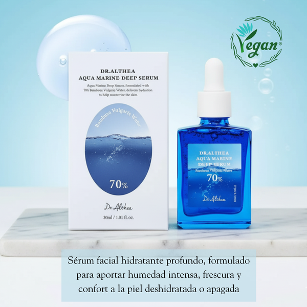 Sérum profundo Aqua Marine de 30ml de la marca Dr Althea, producto coreano para el cuidado de la piel, en envase de 30ml.