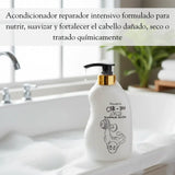 Suero para el cabello Elizavecca CER-100 Collagen Hair A+ Muscle Treatment Rinse en botella de 500ml, cuidado nutritivo para el cabello.