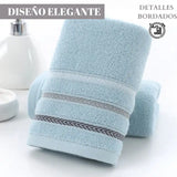 Seis toallas de manos de algodón para cocina y baño, en colores variados, de la marca Enigma Store.