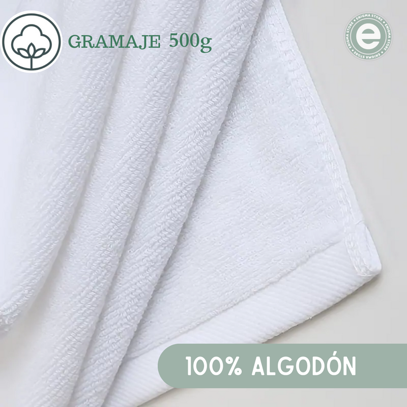 Toalla blanca de algodón Enigma Store