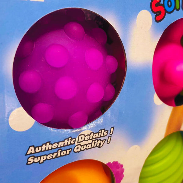 Soft Balls 6 Pelotas Sensoriales Texturizadas Para Bebes