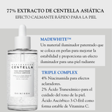 Ampolla coreana SKIN1004 Tone Brightening, frasco de 100 ml con cápsulas para un cuidado facial luminoso y revitalizante.