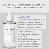 Ampolla coreana SKIN1004 Tone Brightening, frasco de 100 ml con cápsulas para un cuidado facial luminoso y revitalizante.