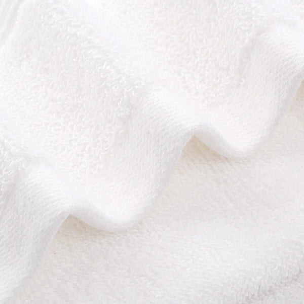 Conjunto de 4 toallas blancas de mano de algodón para peluquería, hotel y spa, tamaño 35x75 cm, de la marca Enigma Store.