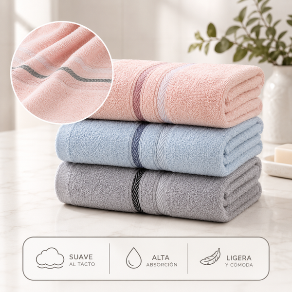 Pack 6 Toallas De Manos De Algodón Cocina Baño