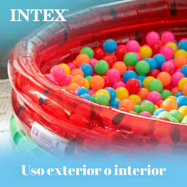 Piscina inflable  3 aros INTEX Sandía para Niños 168x38 cm