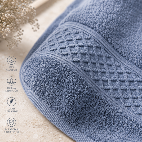 Pack De 3 Toallas De Baño Algodon De Cuerpo 70x140cm de 450grs