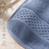 Set de 3 toallas de baño de algodón Enigma Store, tamaño 70x140 cm y peso 450 g, en color blanco, secado suave y absorbente.