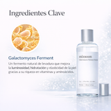 Esencia de fermento de galactomyces Mixsoon para cuidado facial, frasco de 100ml, en envase transparente con gotas.