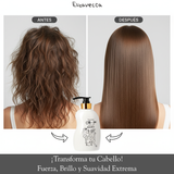 Champú Elizavecca CER-100 Collagen Hair A+ Muscle para cuidado del cabello, 500 ml, botella con etiqueta.