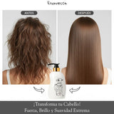 Champú Elizavecca CER-100 Collagen Hair A+ Muscle para cuidado del cabello, 500 ml, botella con etiqueta.