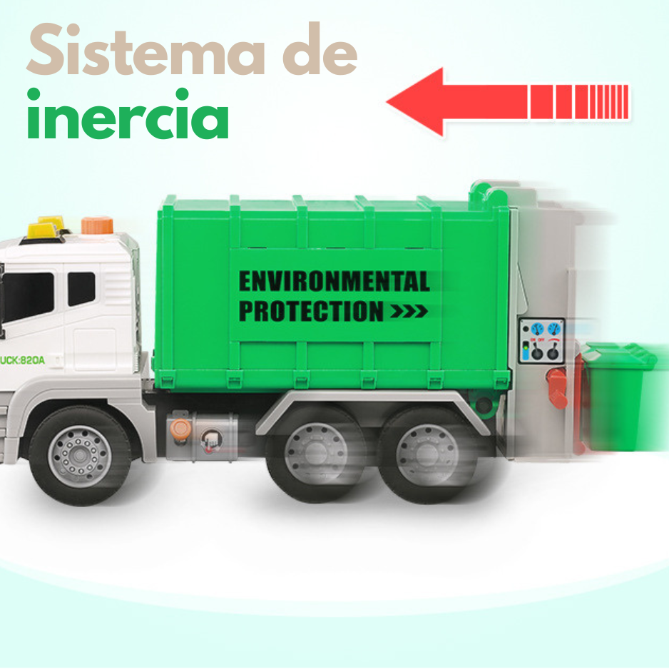 Camion De Basura Recolector Desecho Con Luz Y Sonido