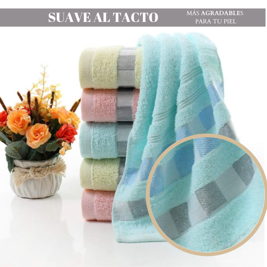 Pack 6 Toallas De Mano Algodon Baño Cocina Hotel Spa 35x75cm