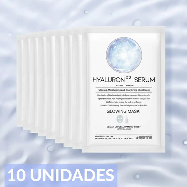 Máscara facial hidratante con ácido hialurónico triple para una piel radiante, de la marca coreana OOTD.