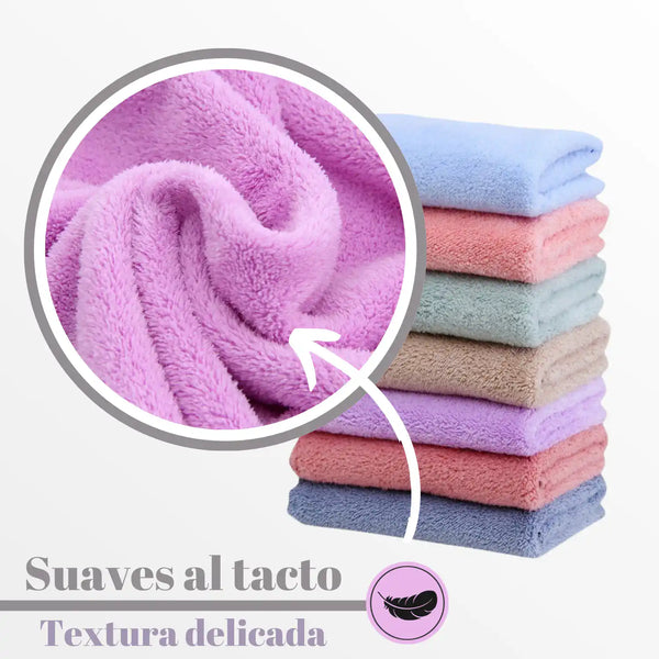 Tres toallas de baño microfibra de secado rápido para deporte y viaje, en colores variados, ideales para uso cómodo y ligero.